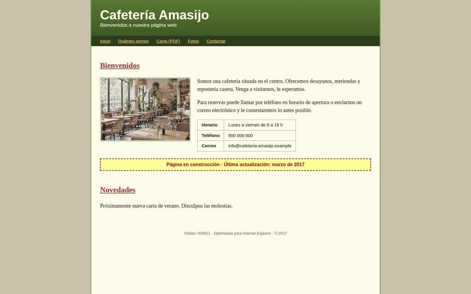 Web antigua